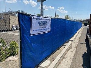 Clothed Rental Fence